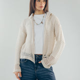 Mesh Cardigan Off White