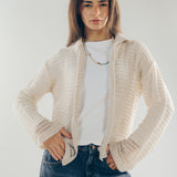 Mesh Cardigan Off White
