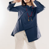 Wave Blouse Navy