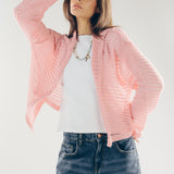 Mesh Cardigan Pink