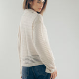 Mesh Cardigan Off White