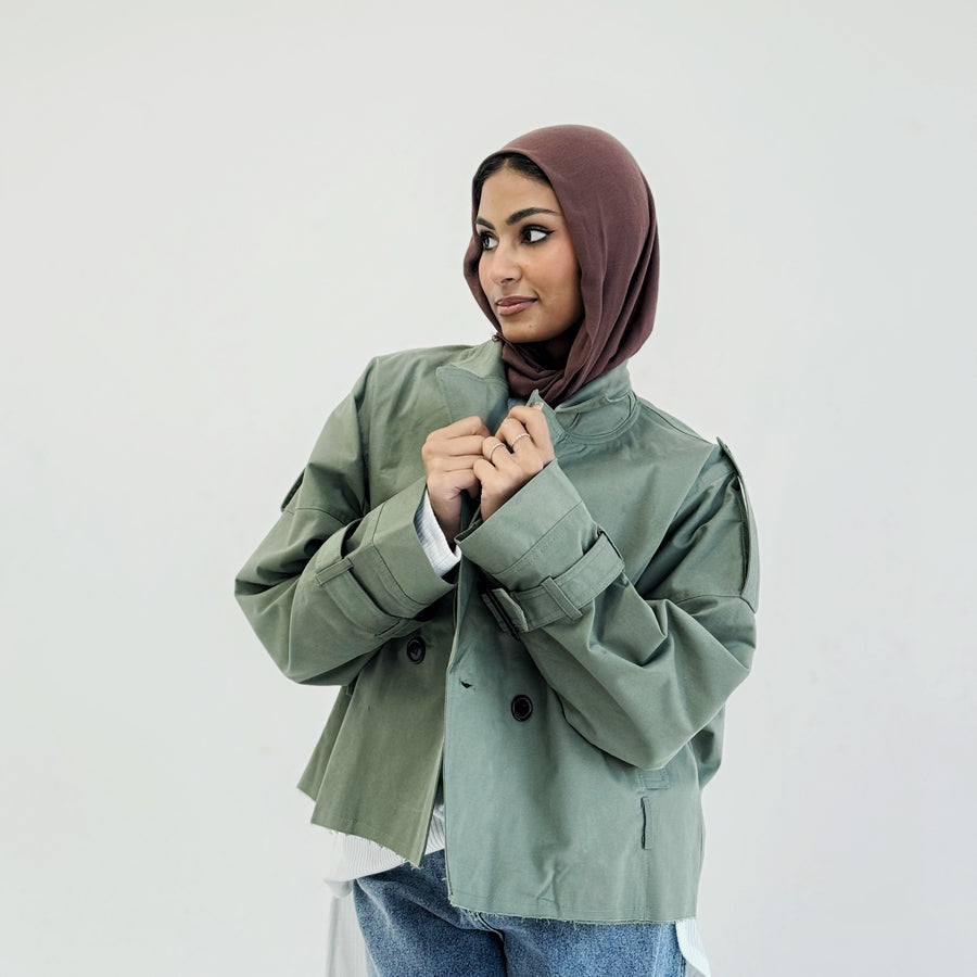 The Mini Trench Olive