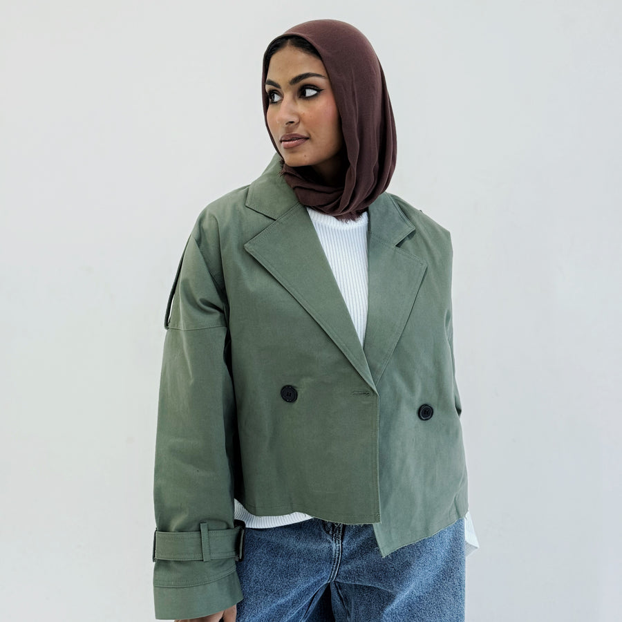 The Mini Trench Olive