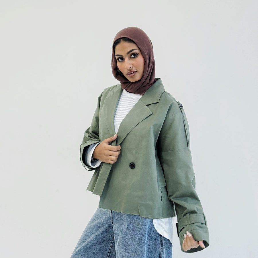 The Mini Trench Olive