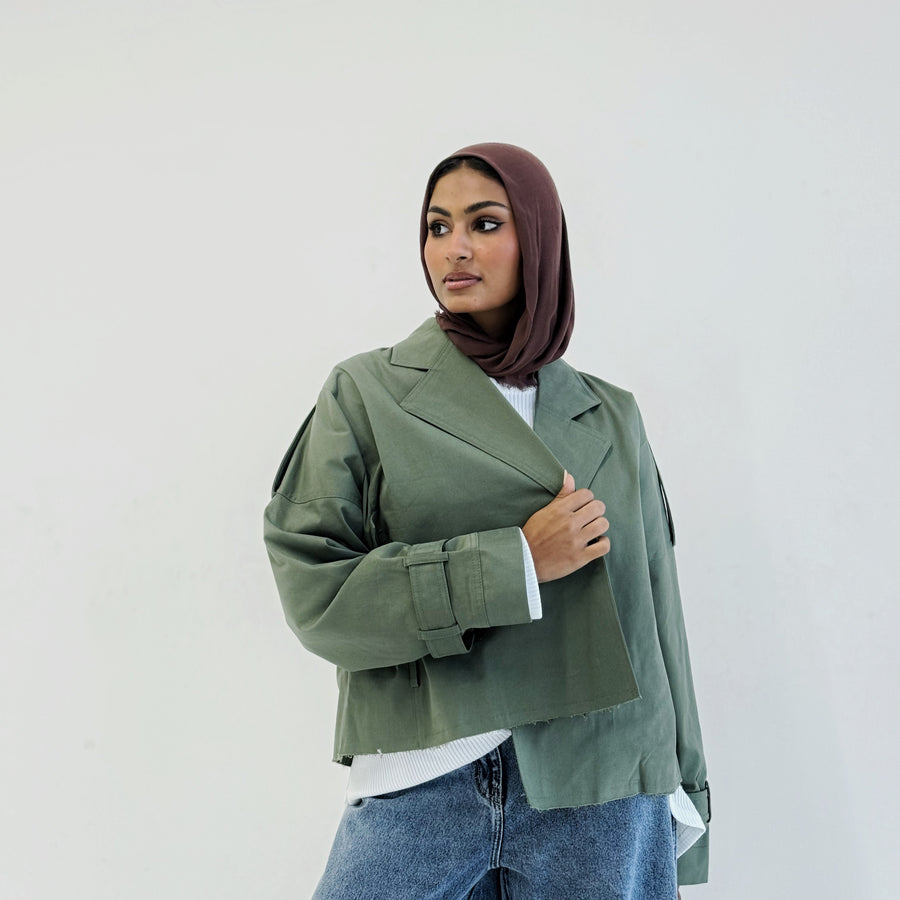 The Mini Trench Olive