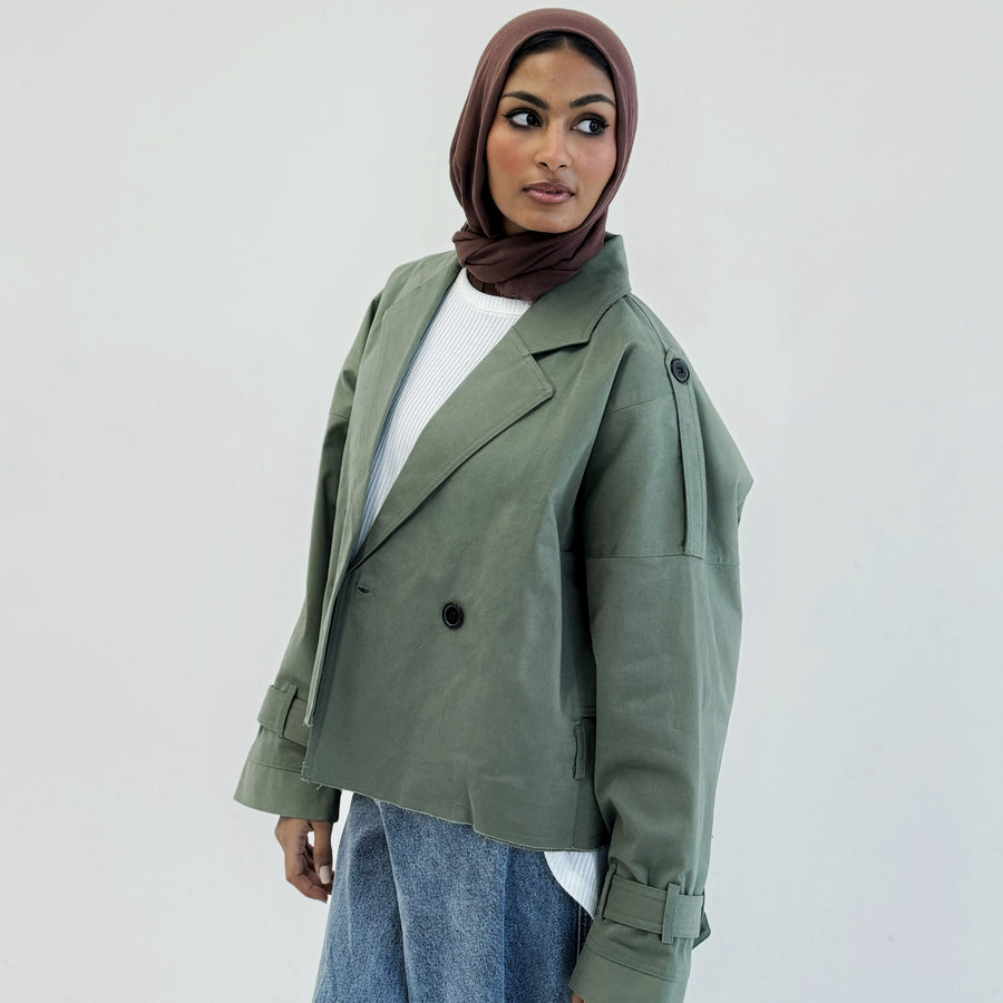 The Mini Trench Olive