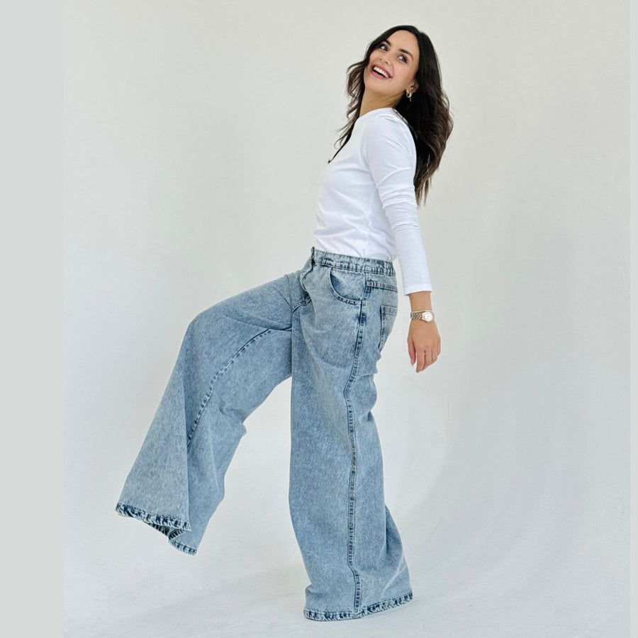 Wide Legs Jeans Pants ICE