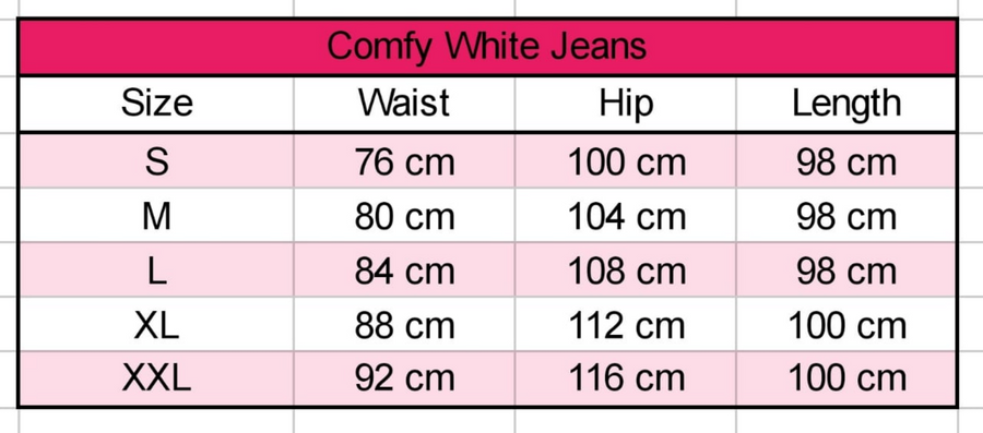 - AB Essential Women Wear - Comfy White Jeans