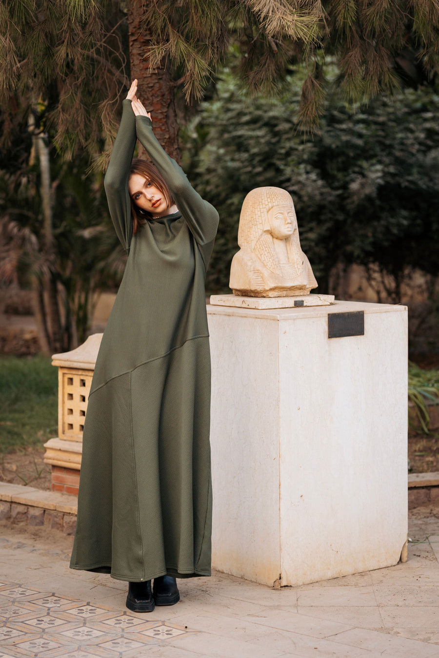 - AB Essential Women Wear - Daily Dress Olive