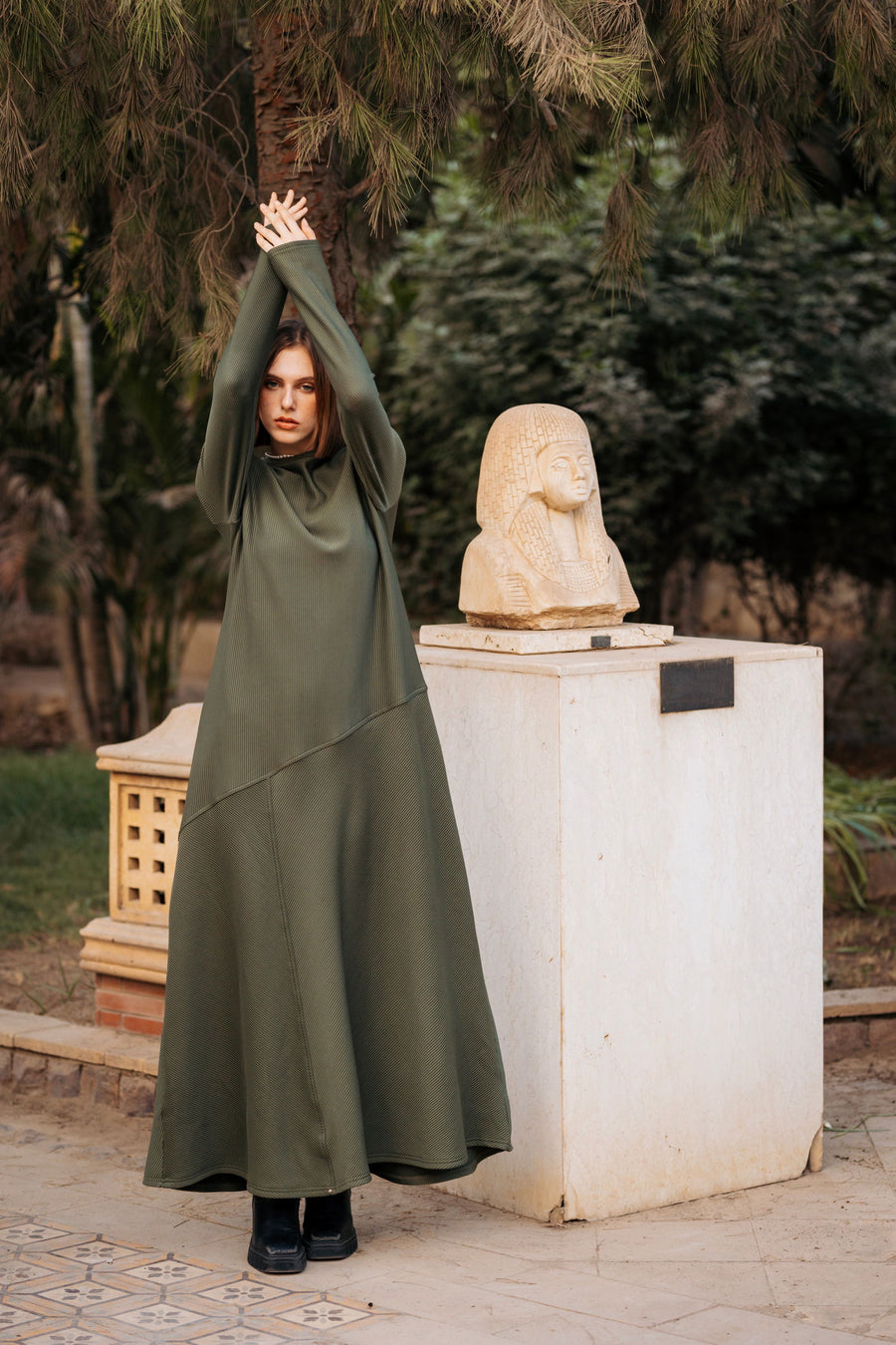 - AB Essential Women Wear - Daily Dress Olive