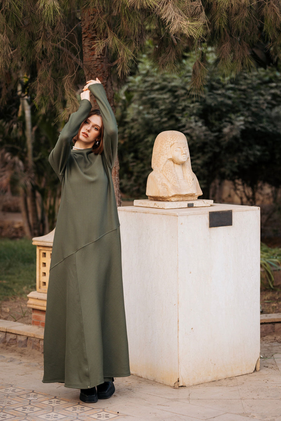 - AB Essential Women Wear - Daily Dress Olive