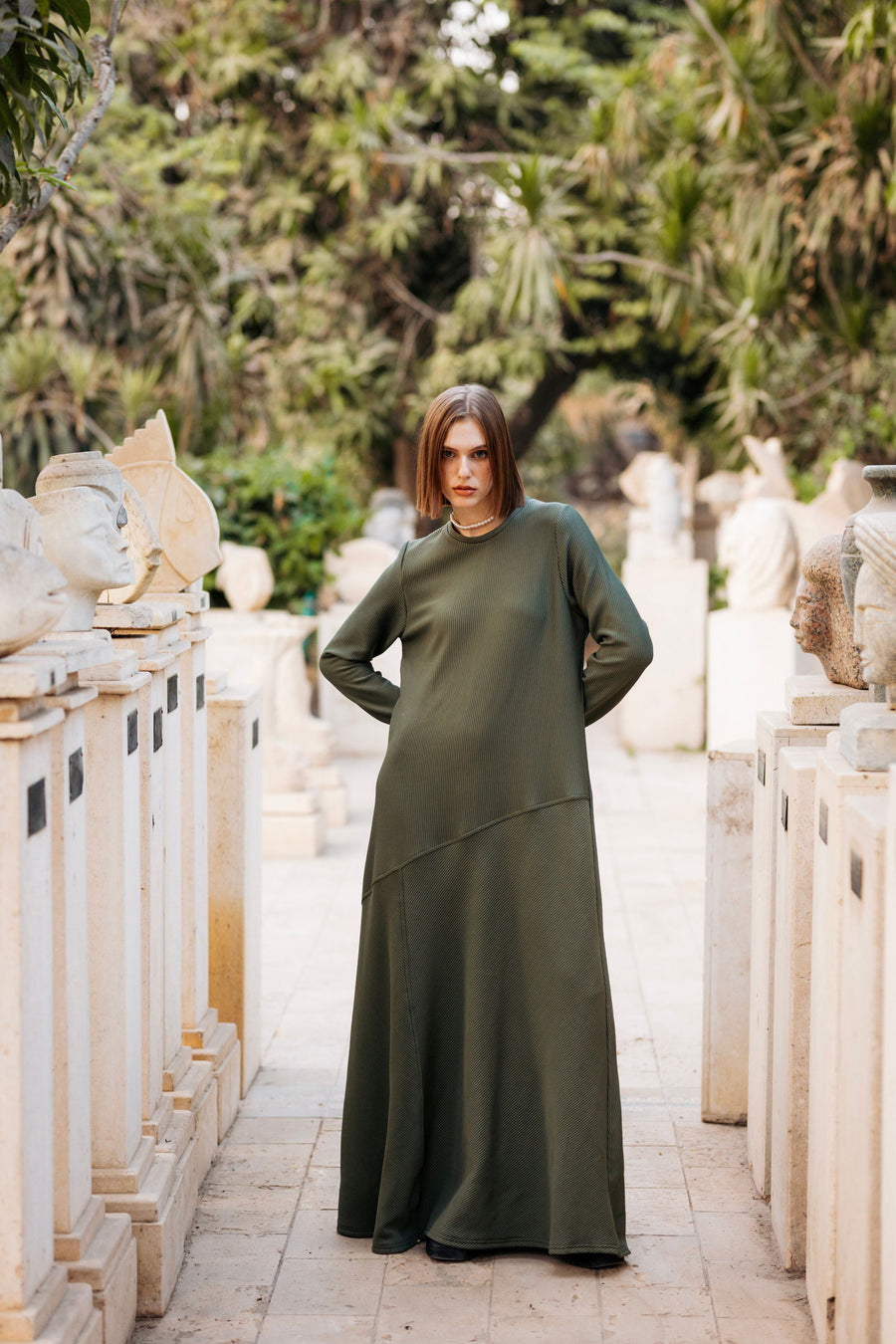 - AB Essential Women Wear - Daily Dress Olive