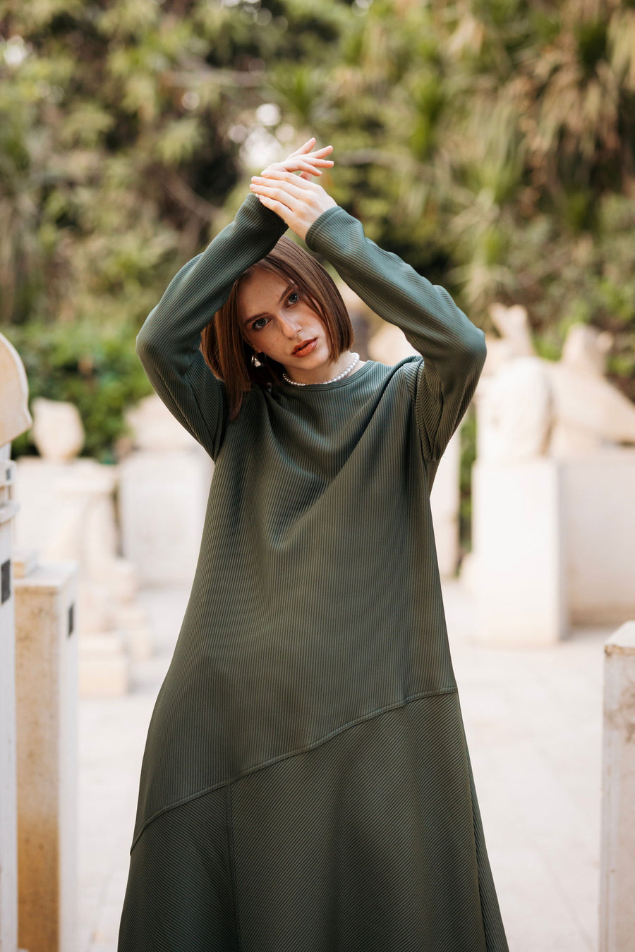 - AB Essential Women Wear - Daily Dress Olive