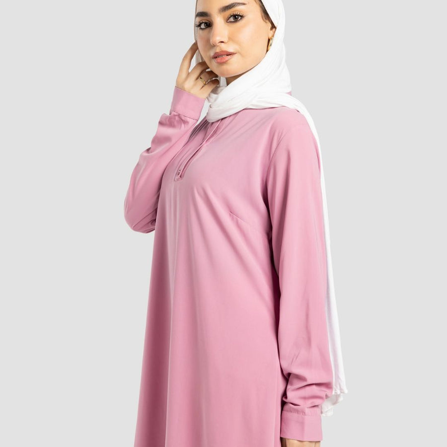 - AB Essential Women Wear - Long Luxury Shirt Rose