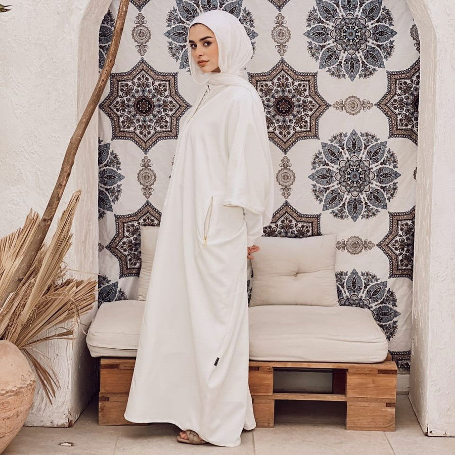 - AB Essential Women Wear - Misk Abaya - White