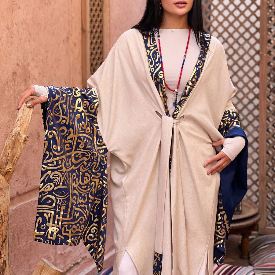 - AB Essential Women Wear - Navy Blue Royal Kaftan