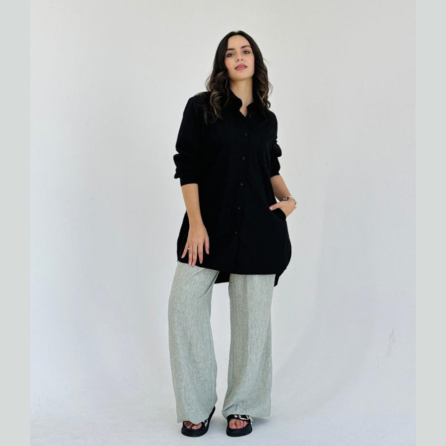 - AB Essential Women Wear - Noir Relaxed Shirt