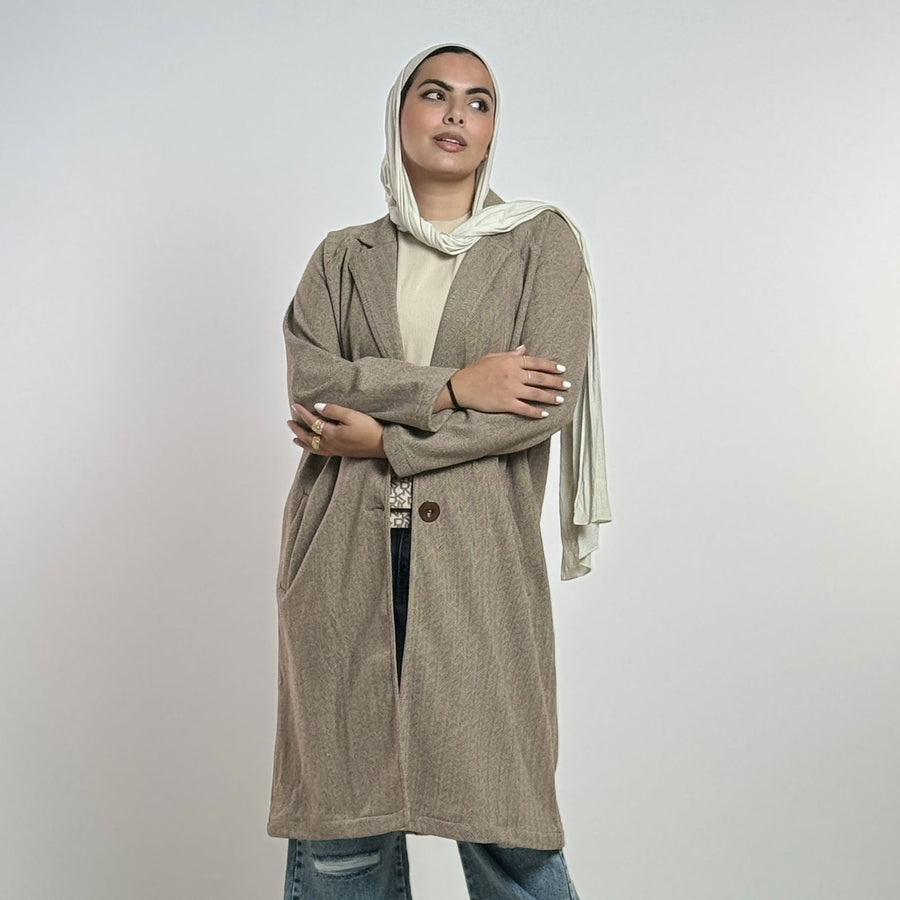 - AB Essential Women Wear - Oversized Wool Coat Brown