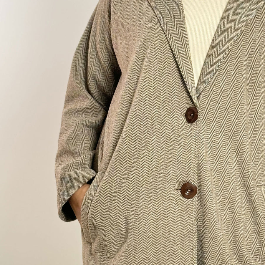 - AB Essential Women Wear - Oversized Wool Coat Brown