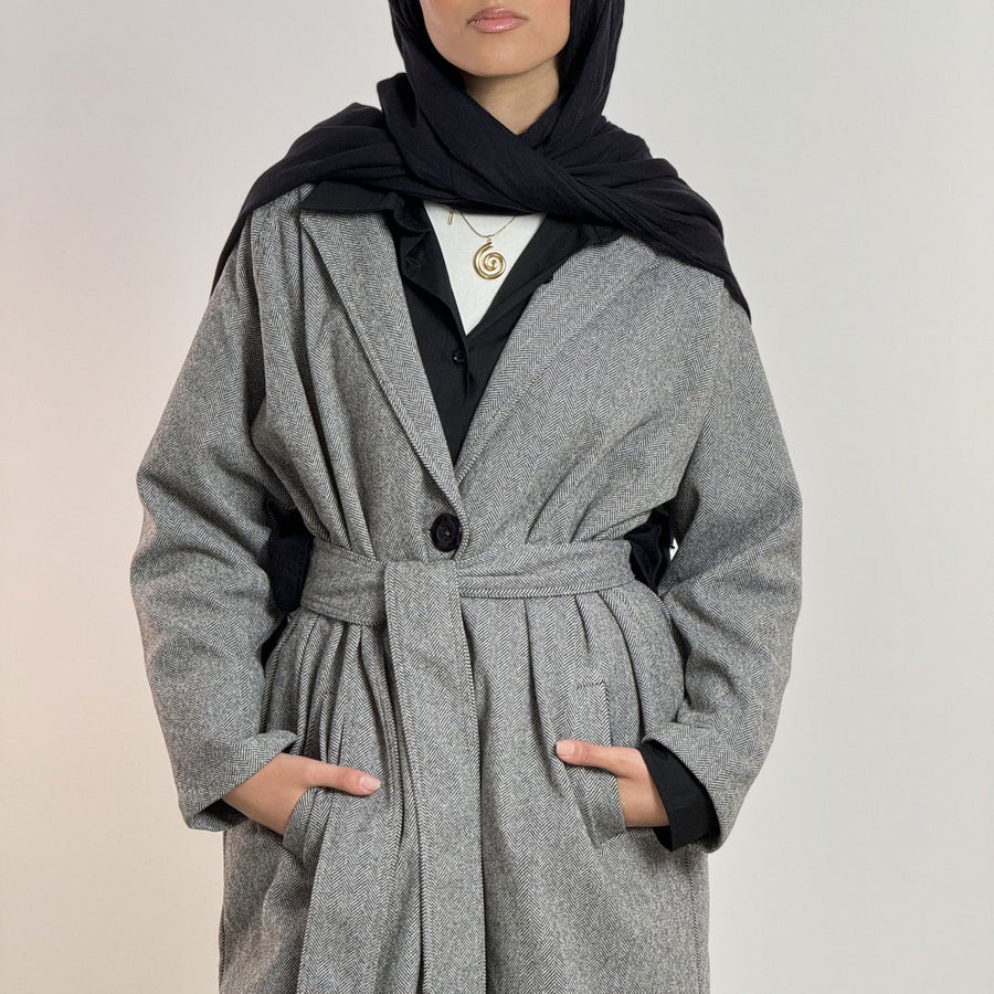 - AB Essential Women Wear - Oversized Wool Coat Grey