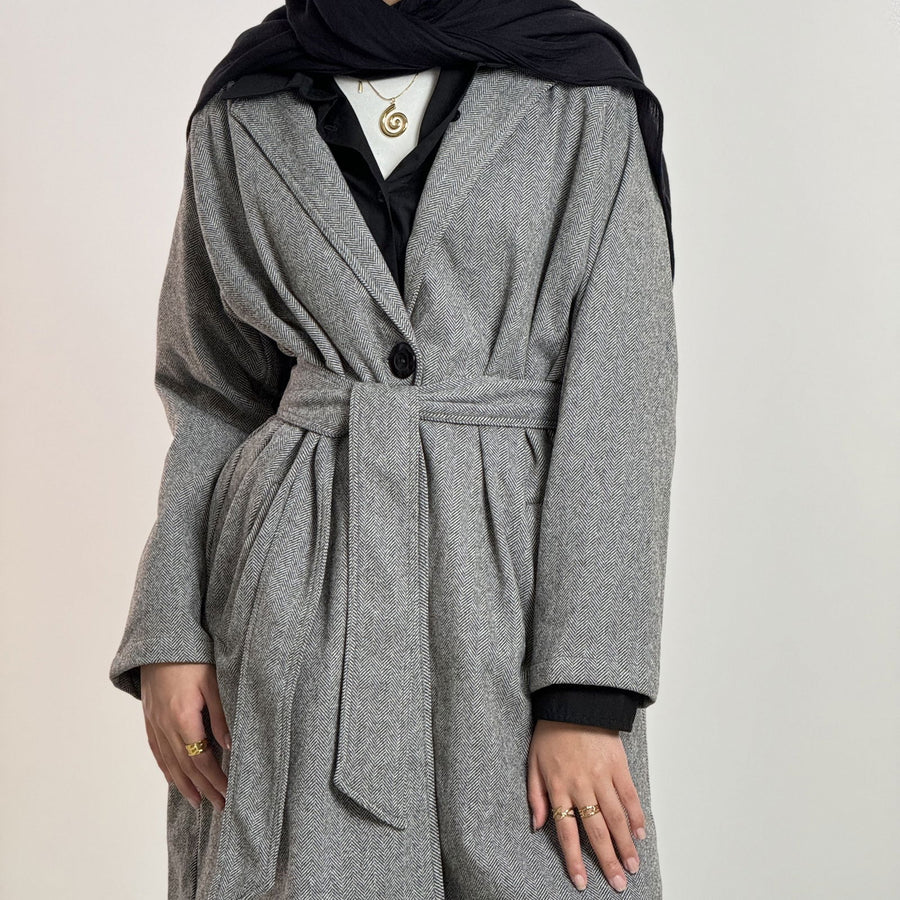 - AB Essential Women Wear - Oversized Wool Coat Grey