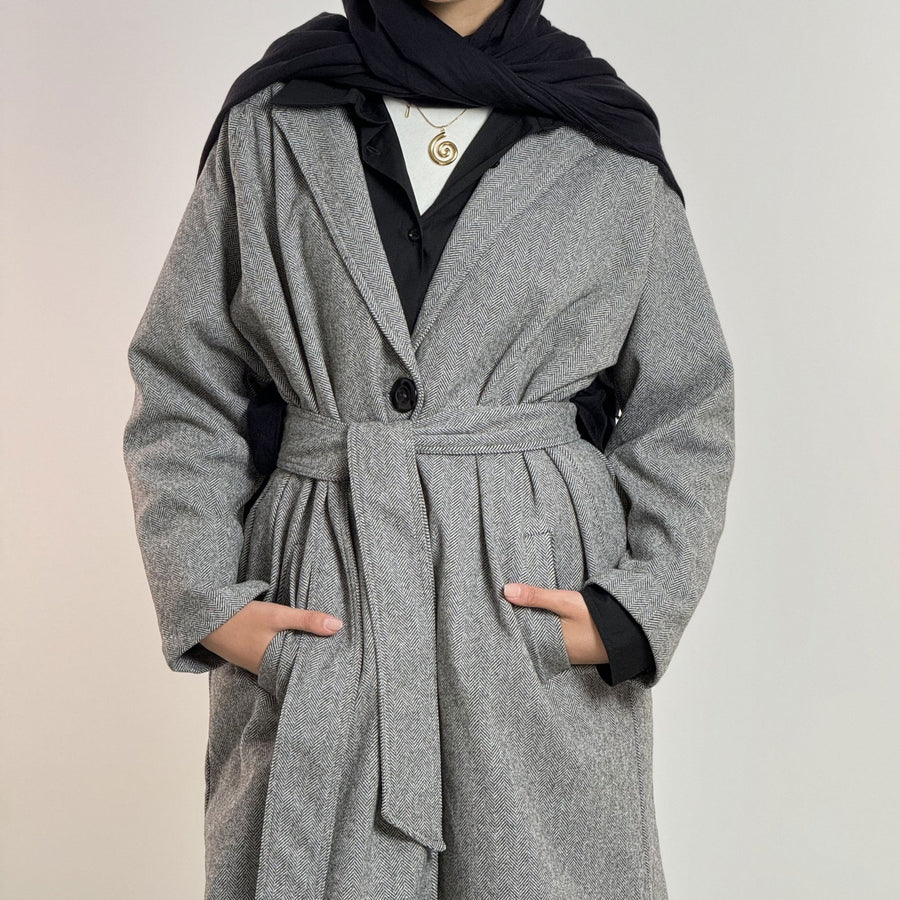 - AB Essential Women Wear - Oversized Wool Coat Grey