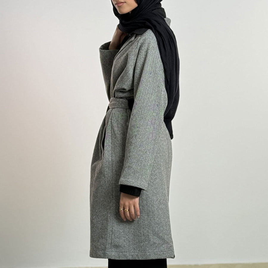 - AB Essential Women Wear - Oversized Wool Coat Grey