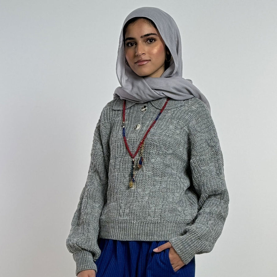 - AB Essential Women Wear - Polo Pullover - Grey