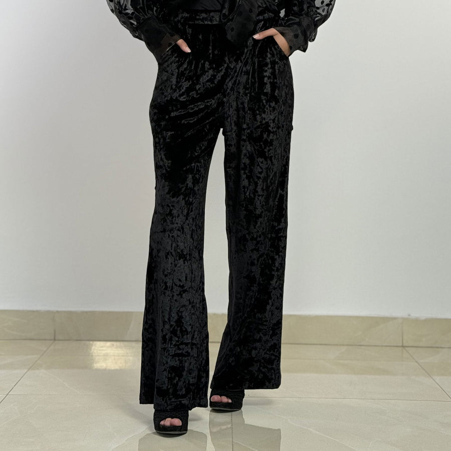 - AB Essential Women Wear - Super Velvet Black Pants