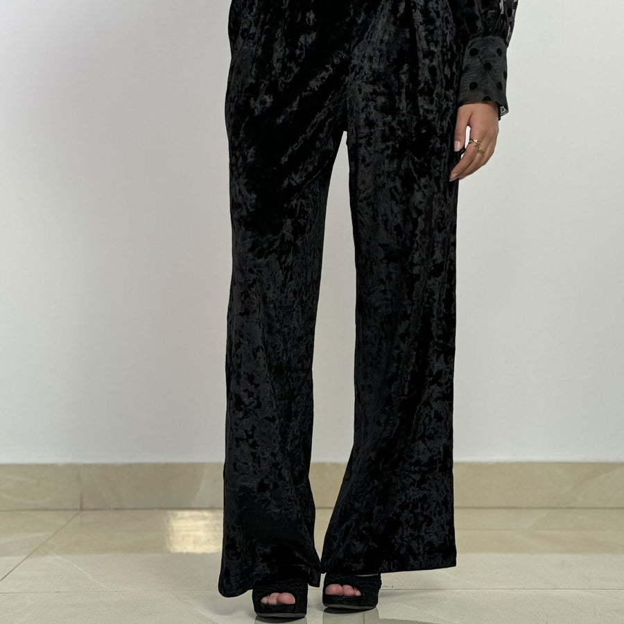 - AB Essential Women Wear - Super Velvet Black Pants