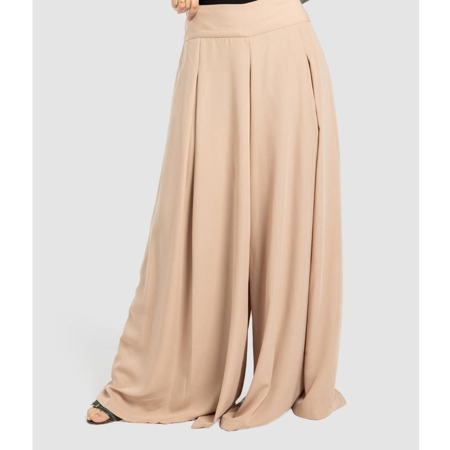 - AB Essential Women Wear - Wide Leg Pants Beige