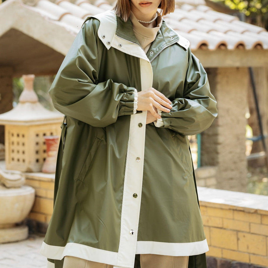 - AB Essential Women Wear - Windbreaker Coat Olive