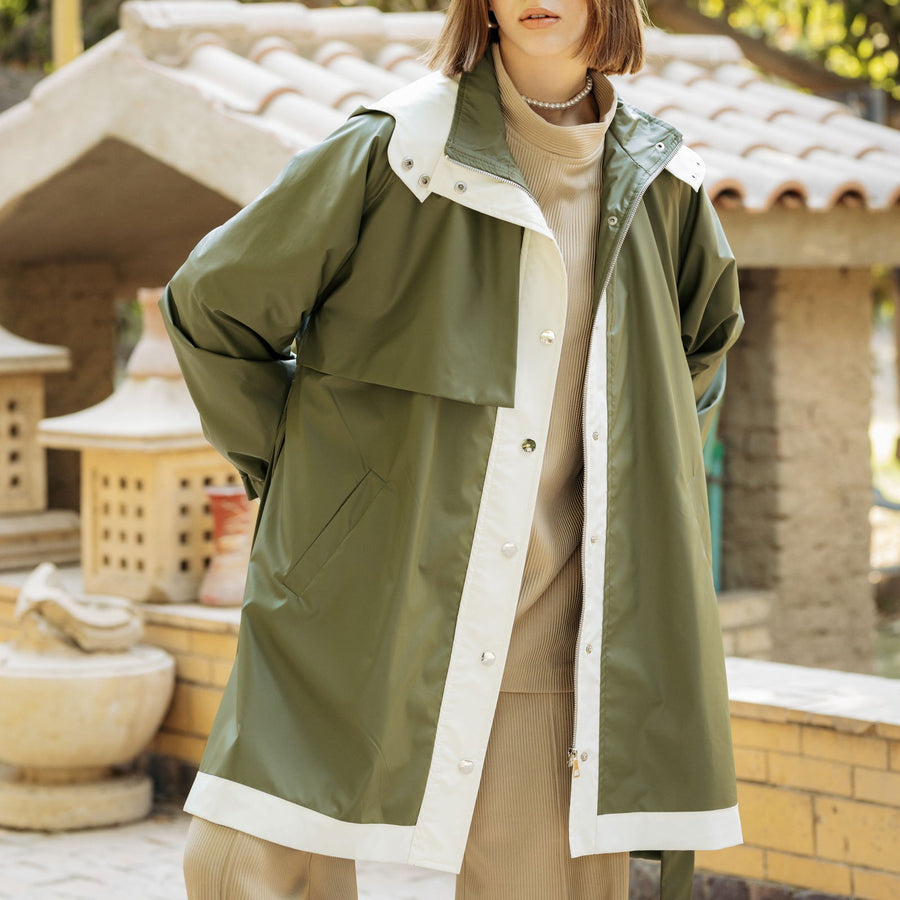 - AB Essential Women Wear - Windbreaker Coat Olive