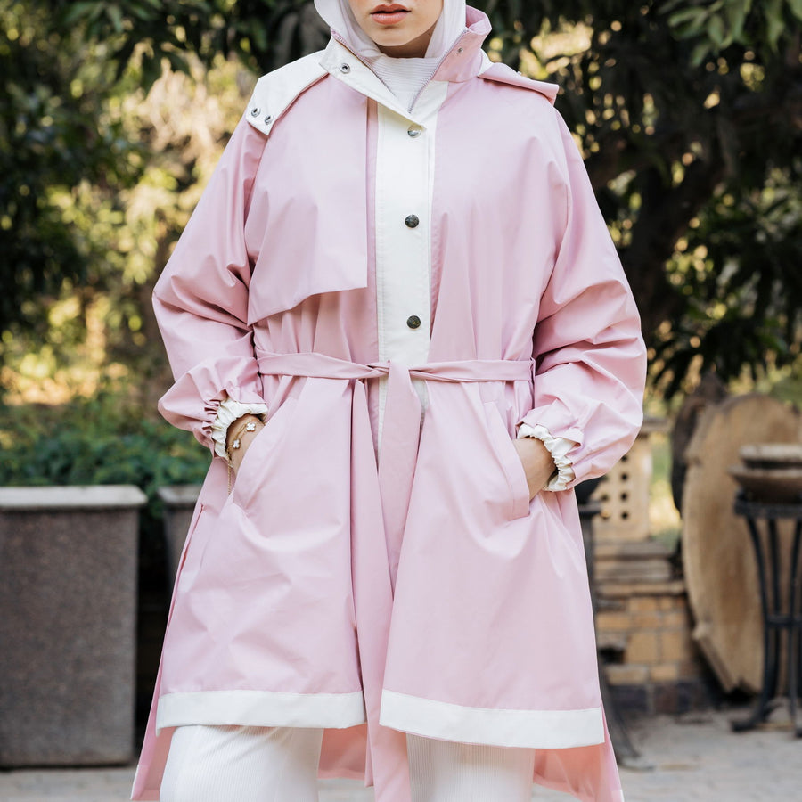 - AB Essential Women Wear - Windbreaker Coat Powder Rose