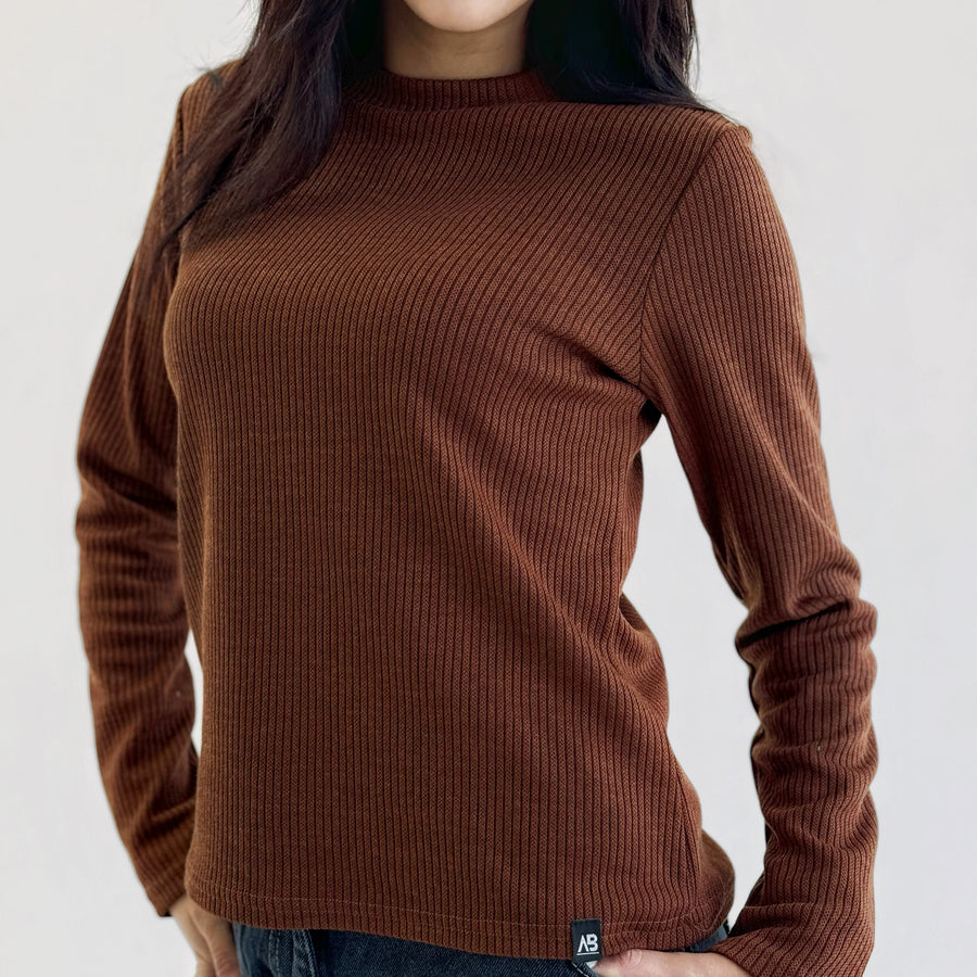 Aura Top Brown