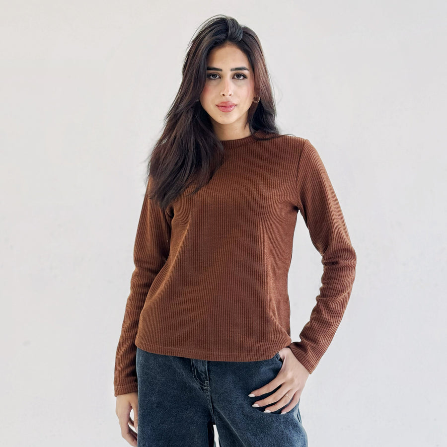 Aura Top Brown