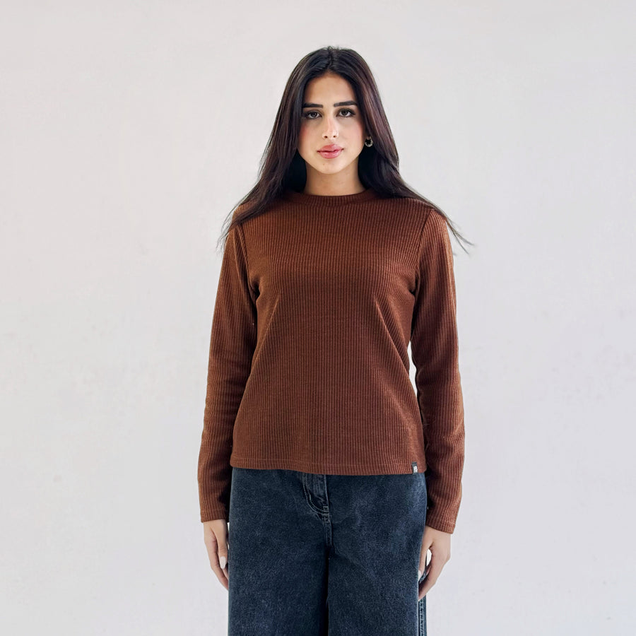 Aura Top Brown