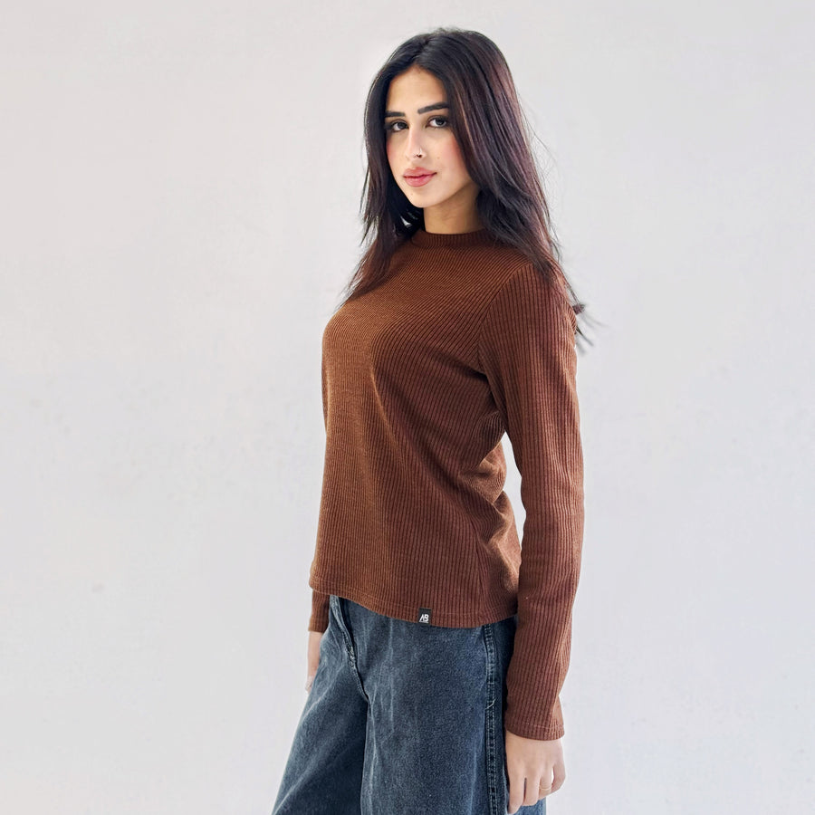 Aura Top Brown