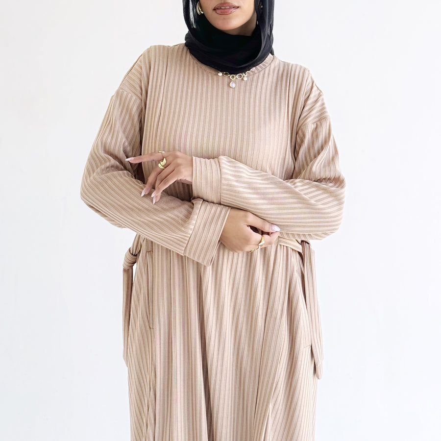 Aicha Abaya Dress Beige