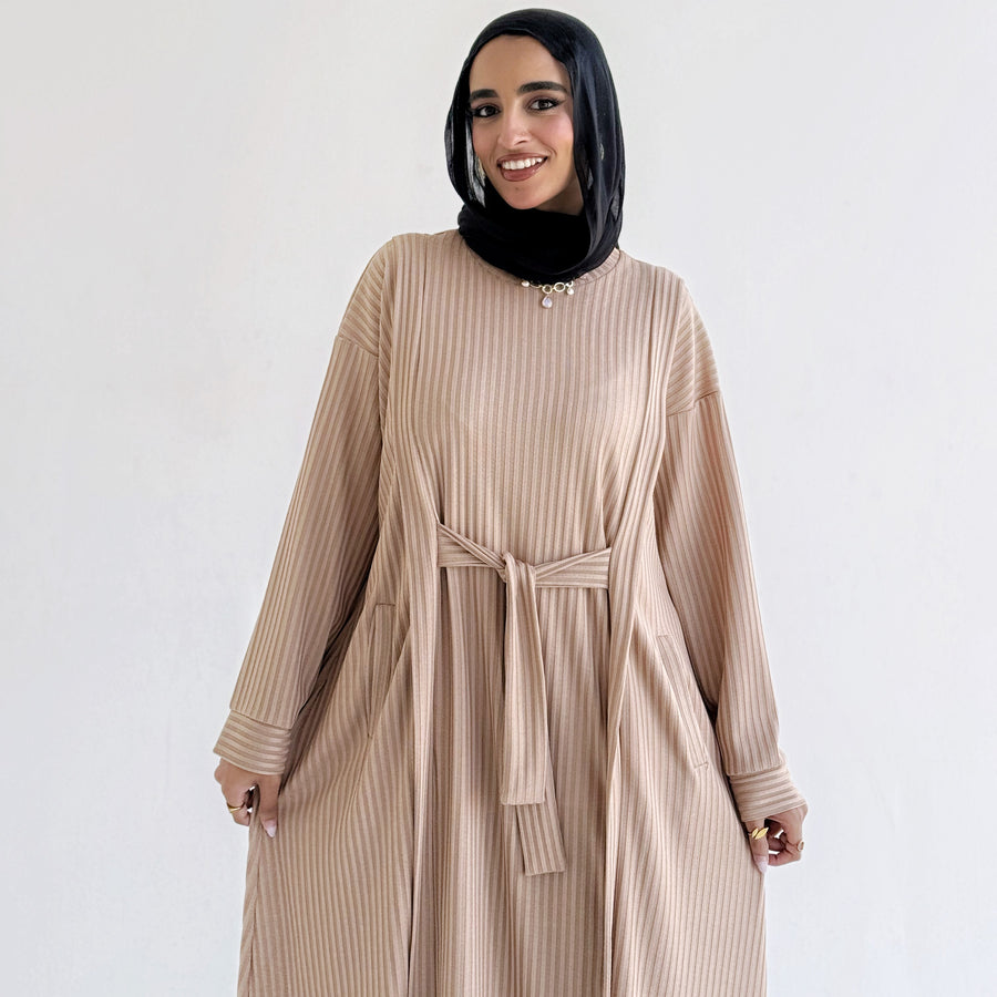 Aicha Abaya Dress Beige