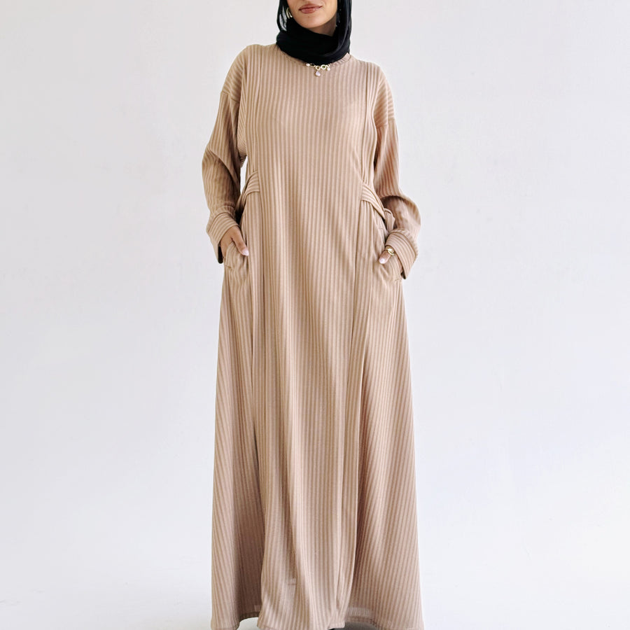 Aicha Abaya Dress Beige