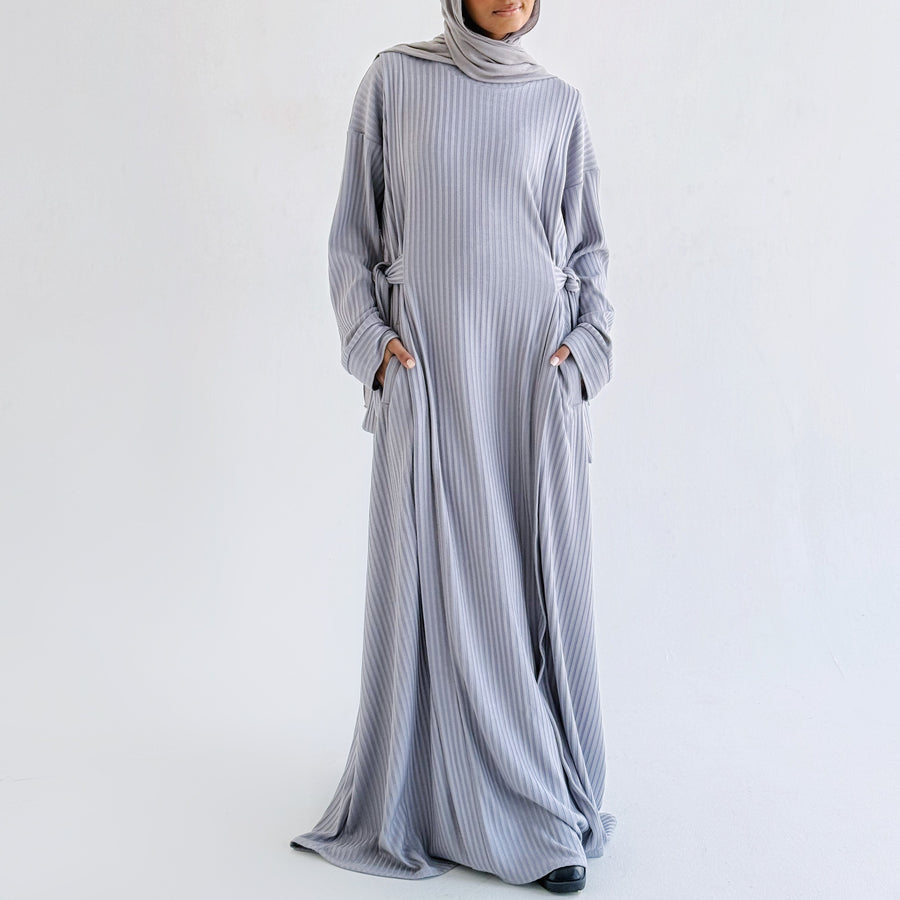 Aicha Abaya Dress Grey