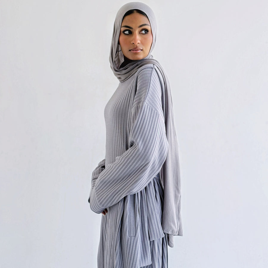 Aicha Abaya Dress Grey