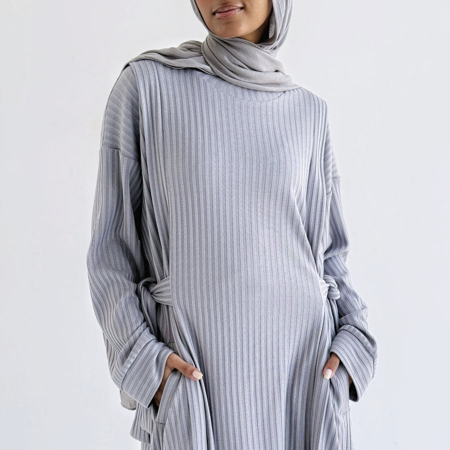 Aicha Abaya Dress Grey