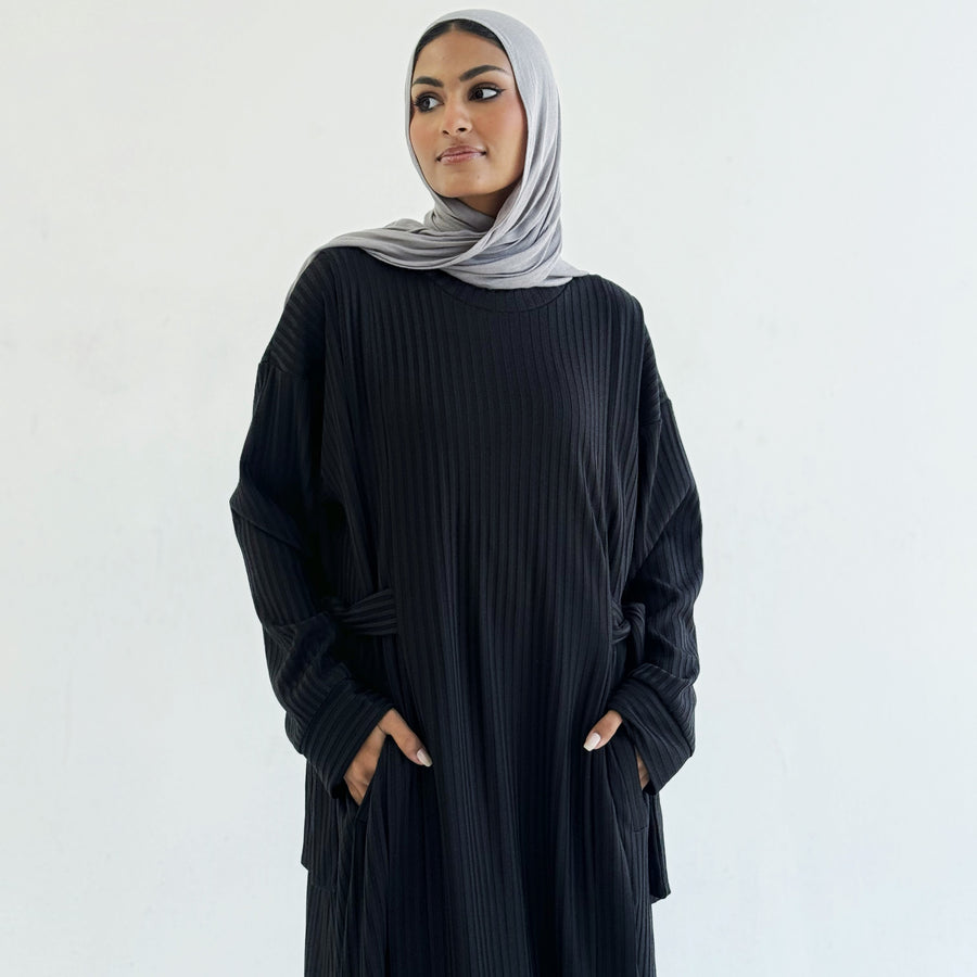 Aicha Abaya Dress Black