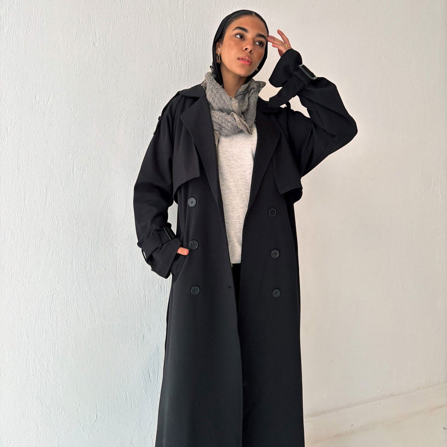 Blacky Trench Coat - AB Essential Women Wear