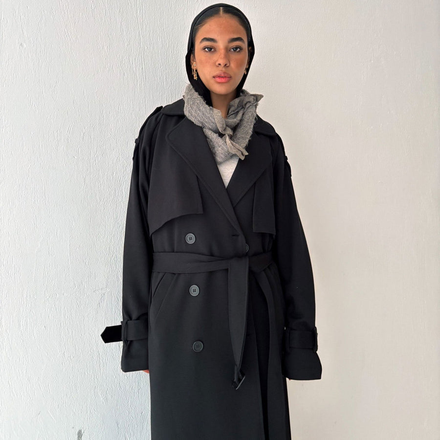 Blacky Trench Coat - AB Essential Women Wear