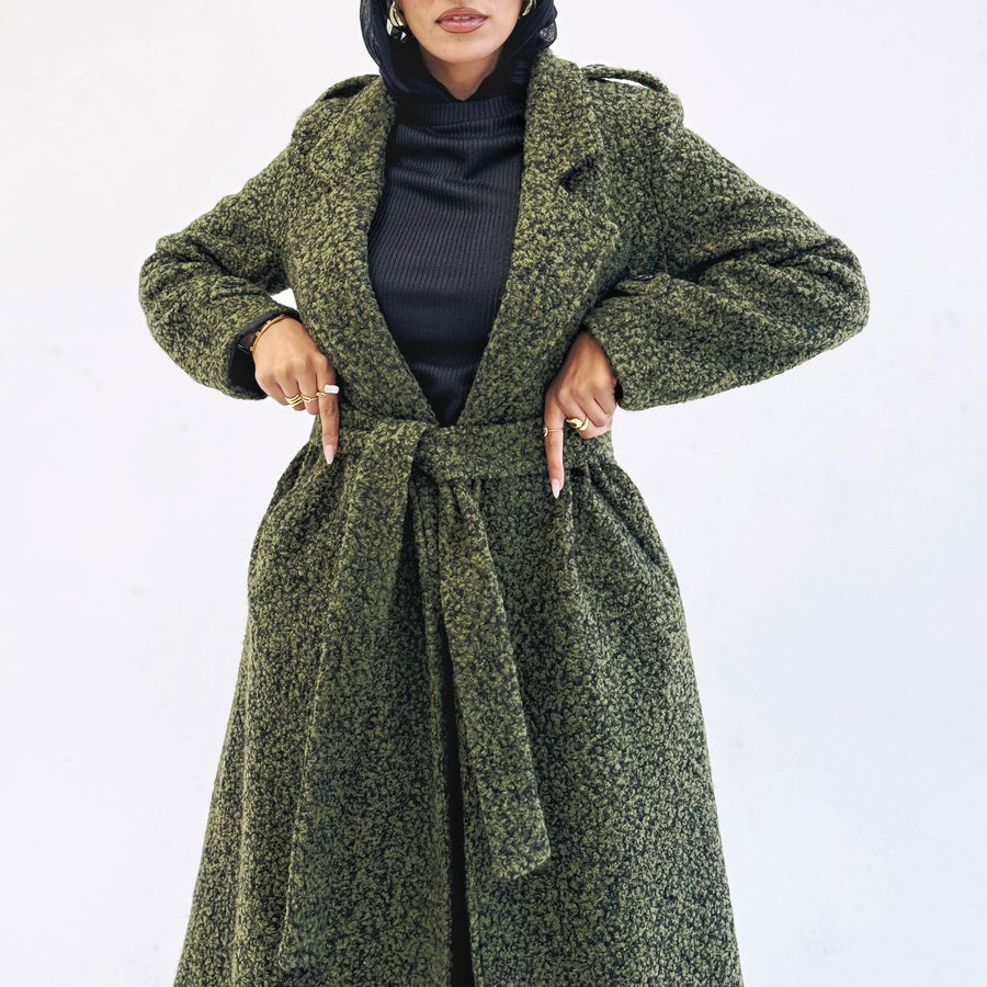 HAWAA COAT Olive - AB Essential Women Wear