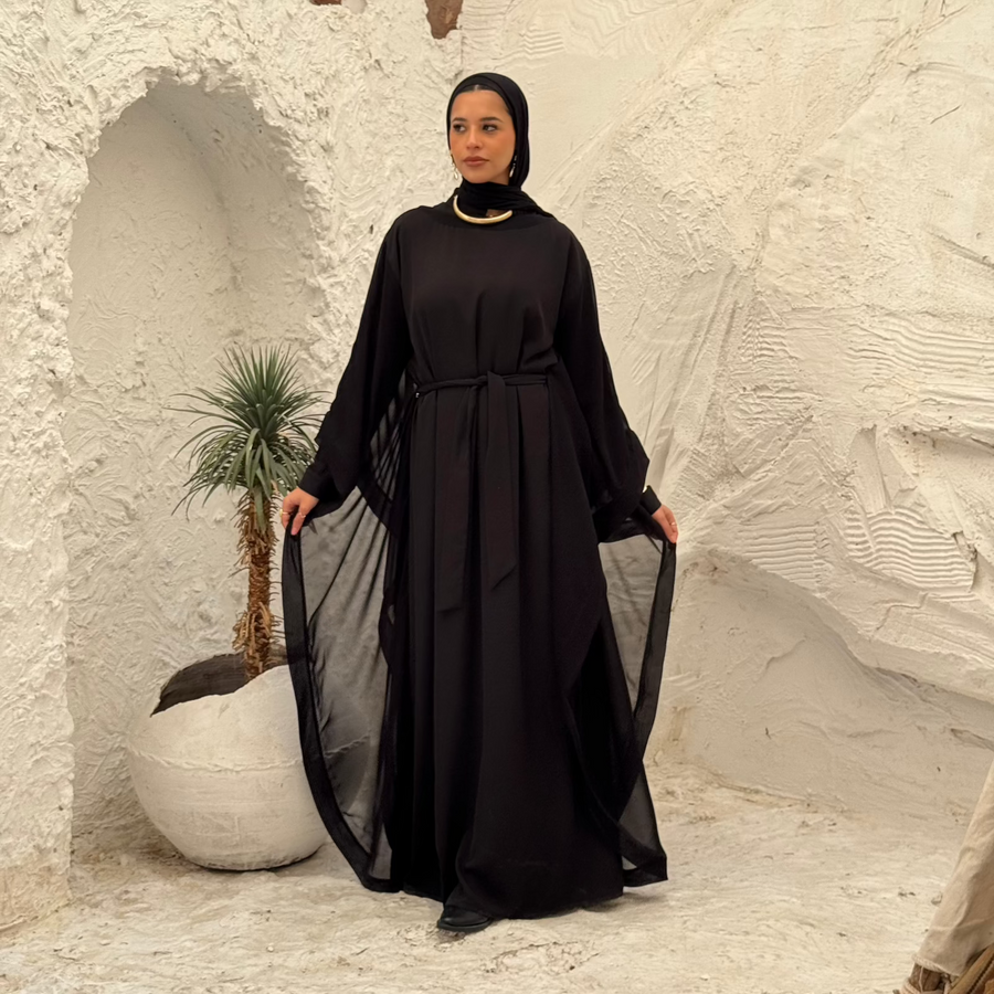 Rawnak Abaya Black - AB Essential Women Wear