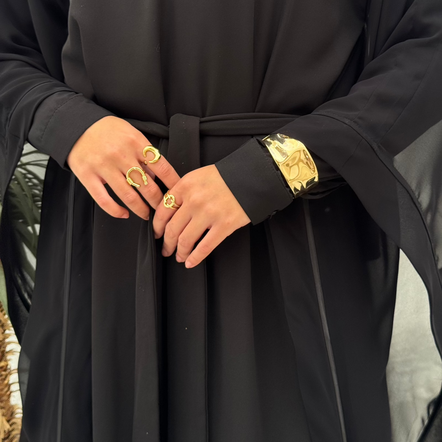 Rawnak Abaya Black - AB Essential Women Wear